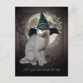 Carte postale de chat blanc magique (Devant)