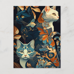 Carte postale de chat chic