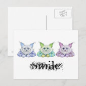 Carte postale de chat de Cheshire (Devant / Derrière)