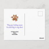 Carte postale de chat de chien de Noël pour animau (Dos)