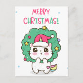 Carte postale de chat de Noël (Devant)