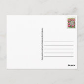 Carte postale de chat gris mignon dans les tulipes (Dos)