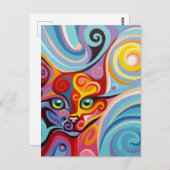 Carte postale de chat Lune Luna Esprits Tourbillon (Devant / Derrière)