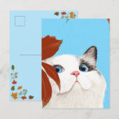 Carte postale de chat mignon (Devant / Derrière)