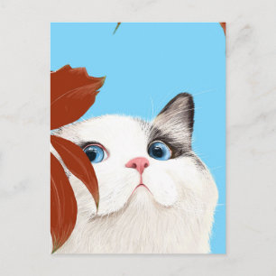 Carte postale de chat mignon