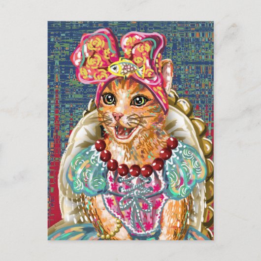 Carte postale de chat mignon (Devant)