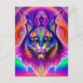 carte postale de chat mystique (Devant)