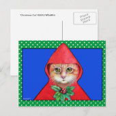 Carte postale de chat Noël (Devant / Derrière)