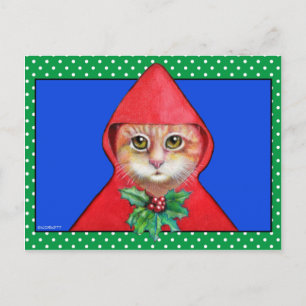 Carte postale de chat Noël