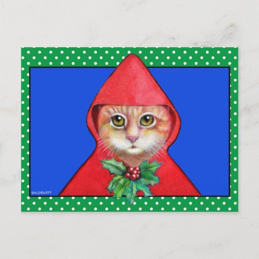 Carte postale de chat Noël (Devant)