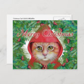 Carte postale de chat Noël (Devant / Derrière)