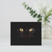 carte postale de chat noir (Debout devant)