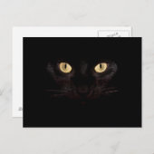 carte postale de chat noir (Devant / Derrière)