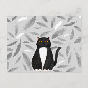 Carte postale de chat noir