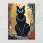 Carte postale de chat noir magnifique (Devant)