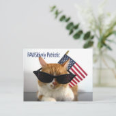 Carte postale de chat patriotique PAWSitive (Debout devant)