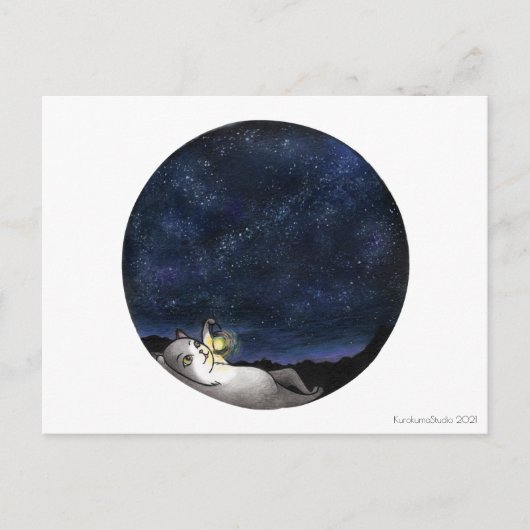 Carte postale de chat Stargazer (Devant)