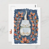 Carte postale de chat Yoga (Devant / Derrière)