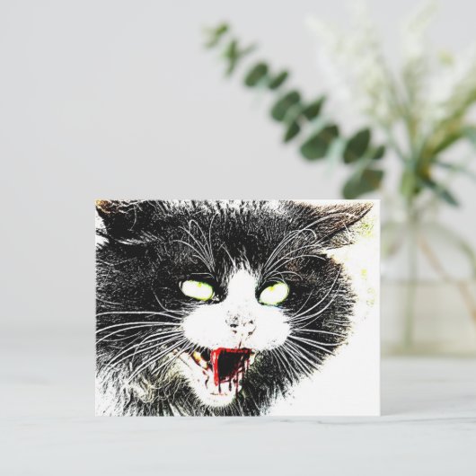 Carte postale de chat zombie (Debout devant)
