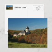 Carte postale de château de Karlstejn (Devant / Derrière)