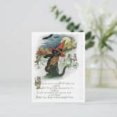 Carte postale de chaton noir Halloween souris (Debout devant)