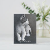 Carte postale de chaton tigré (Debout devant)