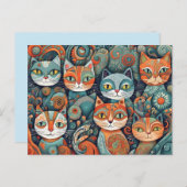 carte postale de chats apaisants (Devant / Derrière)