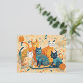 carte postale de chats apaisants (Debout devant)