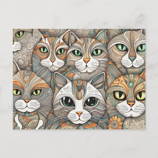 carte postale de chats apaisants (Devant)