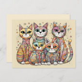 carte postale de chats apaisants (Devant / Derrière)