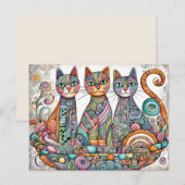 carte postale de chats apaisants (Devant / Derrière)