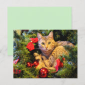 carte postale de chats d'arbre de Noël (Devant / Derrière)