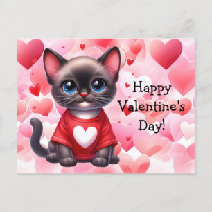 Carte postale de chats de la Saint-Valentin
