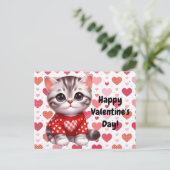 Carte postale de chats de la Saint-Valentin (Debout devant)