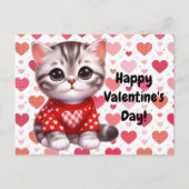 Carte postale de chats de la Saint-Valentin (Devant)