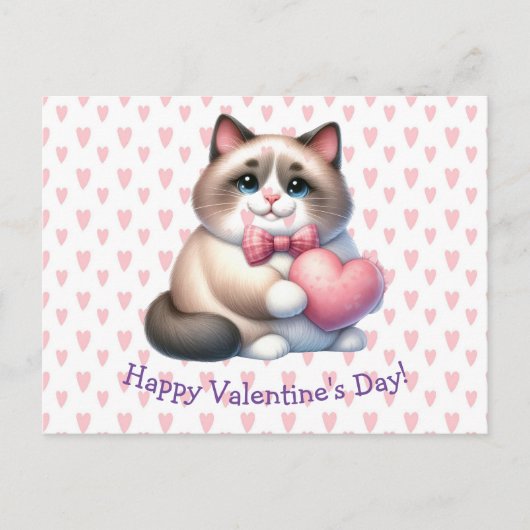 Carte postale de chats de la Saint-Valentin (Devant)