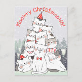 Carte postale de chats de Noël (Devant)
