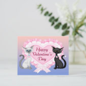 Carte postale de chats de Saint-Valentin (Debout devant)
