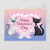 Carte postale de chats de Saint-Valentin (Devant)