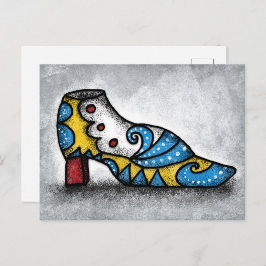 Carte postale de chaussure victorienne (Devant / Derrière)