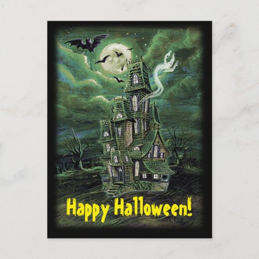 Carte postale de chauve-souris de la maison (Devant)