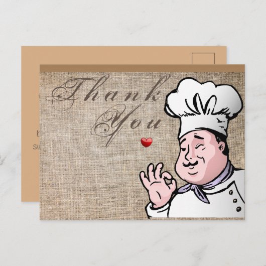 Carte postale de chef (Devant / Derrière)