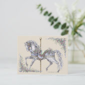 Carte postale de cheval de carrousel d'été (Debout devant)