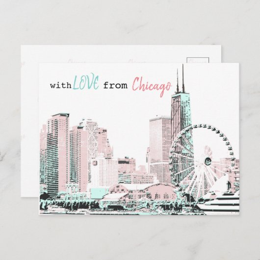 Carte postale de Chicago (Devant / Derrière)