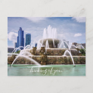 Carte postale de Chicago Buckingham Vous Pensant