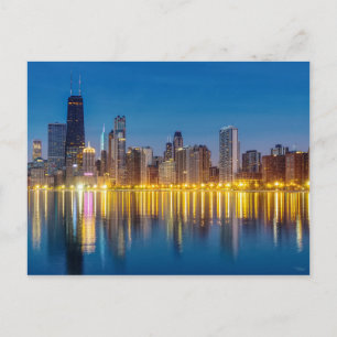 Carte postale de Chicago Dawn Cityscape