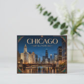 Carte postale de Chicago Illinois (Debout devant)