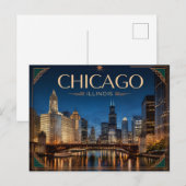 Carte postale de Chicago Illinois (Devant / Derrière)
