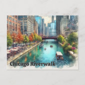 Carte postale de Chicago Illinois City River (Devant)