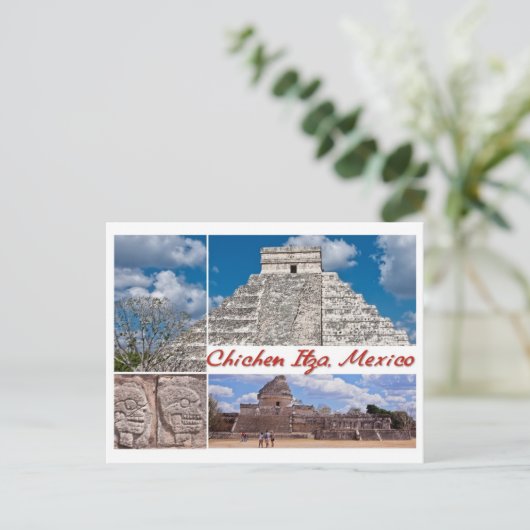 Carte postale de Chichen Itza, Mexique (Debout devant)